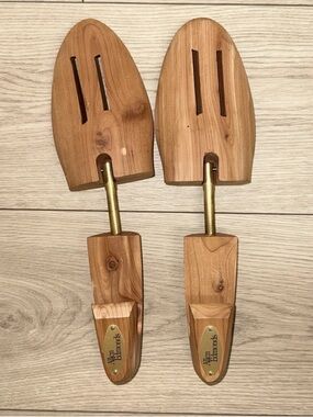 Allen Edmonds Large Aromatic Natural Wood Cedar Shoe Trees with Brass Hardware
